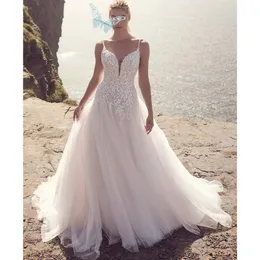 Classic Floral Wedding Dress Illusion Lace Appliques A-Line Bridal Gowns Vestidos De Novia Custom Made 328 328
