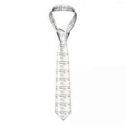 Bow Ties Pharmacist Novelty Neck Tie Mens Classic Slips för bröllopsbrudmissioner Dansgåvor
