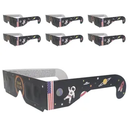 3D Glasses 500 × Total Solar Eclipse Classes Paper Solar Eclars Groings لعرض إطار يحمي عينيك من الكسوف الشمسي 231025
