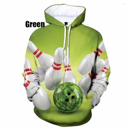 Männer Hoodies Bowling Sport Für Männer Frauen Mode Coole Streetwear 3D Druck Herbst Übergroßen Langarm Sweatshirt Kinder Pullover