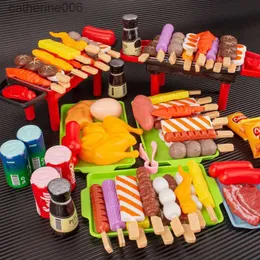 Kitchens Play Food Kids Barbecue Food Set Kitchen Pretend Play Cooking Toys Girl Early Education Outdoor BBQ Parents-Child Interactive ToyL231026