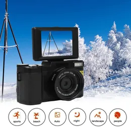 Digital Cameras Portable 3in 30MP Camera 180 Degree Rotation Builtin Battery with Automatic Flash for Outdoor Travel Family Gathering 231025