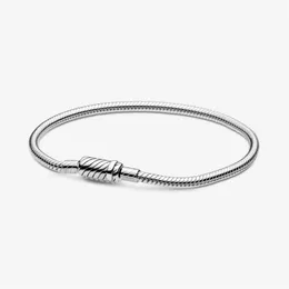 925 plata esterlina deslizante cierre magnético pulsera de cadena de serpiente ajuste auténtico europeo cuelga el encanto para las mujeres joyería de moda Acce2980
