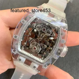 Hareket İzle Aktif Tourbillon Mekanik Saat RM056 Namlu İçi Boş Şeffaf RM056 İsviçre Hareketi