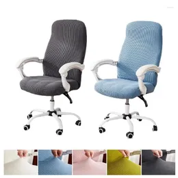 Chair Covers Polar Fleece Office Cover Stretch Gaming Chairs Slipcover Solid Color Computer Case For Banquet Funda Para Silla