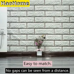 Wallpapers HaoHome Brick Effect Contact Papaer Peel and Stick Wallpaper Self Adhesive Wall Sticker For el Bedroom Living Room 231026