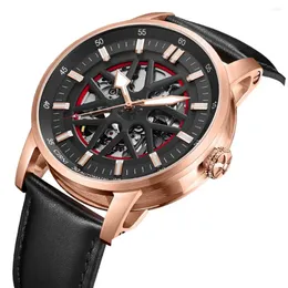 Orologi da polso Orologio meccanico sportivo automatico traforato di lusso da uomo Orologio impermeabile in vetro zaffiro da 42 mm in acciaio inossidabile CIRNI