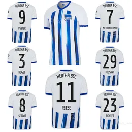 Club Team Soccer Hertha BSC Berlin Jerseys 11 Fabian Reese 25 Haris Tabakovic 12 Tjark Ernst 9 Smail Prevljak 6 Michal Karbownik Football Shirt Kits 2023 2024 White