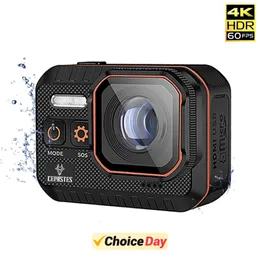 Väderbeständiga kameror Cerastes Action Camera 4K60FPS WiFi Remote Control 30m Waterproof 170 ° Wide Vinle Dash Cam Go Sport Pro 231025