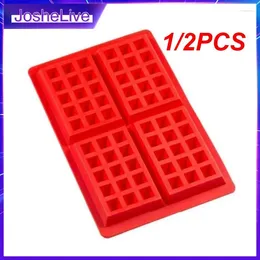 Stampi da forno 1/2PCS Stampo per waffle in silicone a forma di cuore ad alta temperatura Reticolo quadrato Strumenti Bakeware Cucina domestica