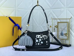 Marelle bolsa designer bolsa de ombro crossbody saco 2023 mini vagabundo saco senhoras couro m21703 bolsa de bolinhas com abóbora pequena bolsa atacado