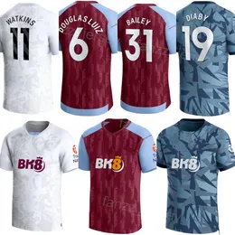 2023-24 Club Team Aston Villas 11 WATKINS Camisa de futebol 6 LUIZ 2 CASH 19 DIABY 24 DURAN 31 BAILEY 7 McGINN 4 KONSA 12 DIGNE 14 PAU 44 KAMARA 8 TIELEMANS Kits de camisa de futebol