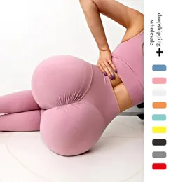 Yoga Kıyafet İnfilar Scunch Buwomen Taytlar Fitness Naylon Yüksek Bel Pantolon Kadın Leggins Tayt Yukarı Tayt Egzersiz Gym Giyim2411908