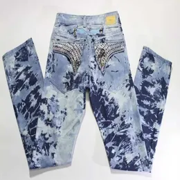 Męskie dżinsy Nowa moda długa prosta mens słynna motocykl rowerzysty Robin Designer Sjeans Man podarte dżinsy dla mężczyzn nasze Plus Size 304242EY