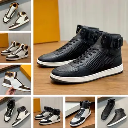 High-top Rivoli Sneaker Shoes Men Calf Leather Comfort Casual Walking Party Wedding Wholesale Footwear EU38-46 With Box