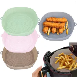Bakeware Tools 4st Silicone Air Fryer Liners Bowl Basket Insert Mat Liner för kök yngel matförsörjning