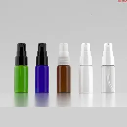 100 peças 15ml transparente/marrom mini bomba garrafa de loção, garrafa recarregável, embalagem cosmética de viagembom qty jwsbr