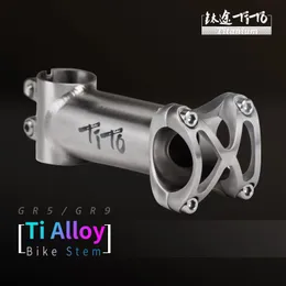 Tito Ultralight Titanium Bike Ste Mtb Mountain Road Handbar STEM 25.4mm/31.8mm × الطول 50/60/70/80/90/100/110/120 ملم