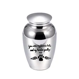 70x45mm Angel Wings Cremation Pet Ashes Pendant Dog Paw Print Aluminum Alloy Ashes Ashes 보관소 -당신은 내가 가장 좋아하는 H1743입니다.
