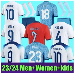 23 24 England Soccer Jerseys Foden Bellingham Rashford Sterling Grealish National Team Kane Football Shirt Kit Red Shirts White Blue Men