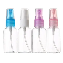 Partihandel modesprayflaskor Portable 1oz/30 ml Clear Tom Fine Mist Plastic Mini Travel Bottle For Parfym Essential Oils Liquids Aromaterapi