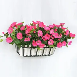 Decorative Flowers Simulated Morning Glory Petunia Outdoor Garden Potted Plants Floral Artificial Wedding Party Home Decorations