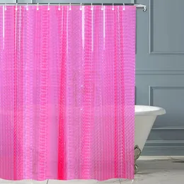 Tende da doccia Moderna trasparente impermeabile 3D Tenda da doccia da bagno velata per la decorazione domestica Accessori da bagno Douchegordijn 12 ganci 231025