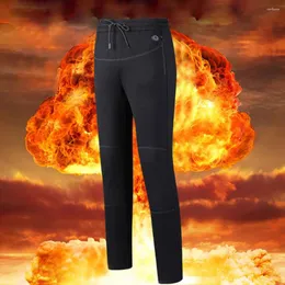 Pantaloni da esterno riscaldati elettrici caldi uomo donna riscaldamento USB strato base biancheria intima riscaldata elastica isolata per escursionismo in campeggio