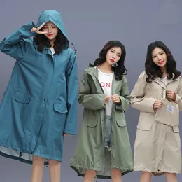Rain Wear Hood Long Raincoat Women Men Waterproof Stylish Coat Jacket Luxury Elegant Plus Sizes 231025