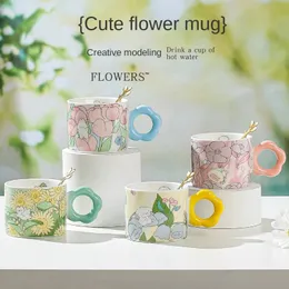 Mugs Creative Internet Celebrity Cartoon Tulip Bunny Highvalue Home Office Coffee Cup Afternoon TEAG CUPS 231026