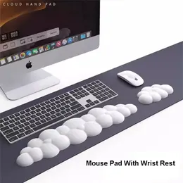 Mouse Pads Wrist Rests Wrist Rest Ergonomic Keyboard Cloud Non-Slip Rubber Desk Mat Pad Hand Office Mouse Carpet Wristband Soft Support Accessories Mat 231025