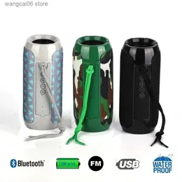 Mobiltelefonhögtalare Trådlös Bluetooth-högtalare Portable Bass Column Waterproof USB FM Hands-Off Support Aux TF Card Subwoofer 10W Högtalare Telefon T231026