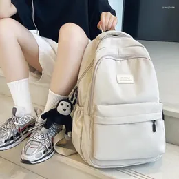학교 가방 한국 스타일의 배낭 여자 대학생 학교 주머니 중간 중학교 대형 여성 노트북 가방