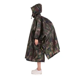 Regnslitage 3 i 1 Raincoat Ryggsäck Cover Coat Cykling Poncho Vattentät tält utomhus campingmatta 231025