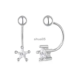 Stud S925 Saf Gümüş Kulak Saplamaları Kadınlar Basit Yıldız Küpe Konu Kulaklıkları Küçük Taze Sevimli Earhooks YQ231026