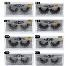 3D -ögonfransar 11 stilar som säljer 1Pairlot Real Siberian 3D Strip False Eyelash 24 Hour Ship Fake Eyelashe4836760