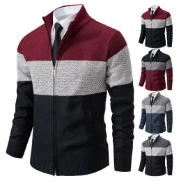 Suéter tipo cárdigan para hombre, otoño e invierno, nuevo suéter de pie, suéter de tendencia