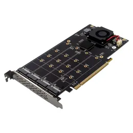 PCI-E3.0 X16 to 4 Port M.2 NVMe PLX8747 SSD Server Solid State Drive Expansion Card