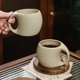 Mugs Vintage Ceramic Coffee Cup Saucer Modern Art Espresso Couple Gift Office Mug Fine Tea Friend Home Decoration Nordic 231026