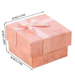 Jewelry Pouches 24Pcs Gift Box With Ribbon Personalised Chocolates Candy Pouch Bracelets Case Wedding Baby Christmas Souvenir
