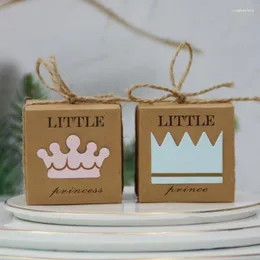 Confezione regalo Scatole kraft quadrate da 25 pezzi Scatole per caramelle, biscotti al torrone, confezioni per bomboniere per baby shower