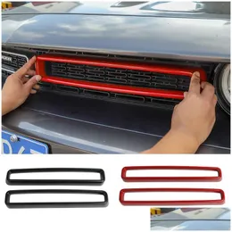 إكسسوارات خارجية أخرى شبكة الأمامية الشبكية Gril Grilles Decoration Ring ل Dodge Challenger Up التصميم الداخلية إسقاط Drop Deliv DHCD3