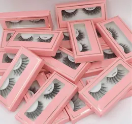 ePacket Style Pink Box 3D Mink Eyelashes Mink False lashes Soft Natural Thick Fake Eyelashes Extension Beauty Tools7078274