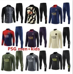 Paris Tracksuit 2023 2024 MBAPPE Kids and Men 23 24 PSGES KARUNT SZKOLENIK