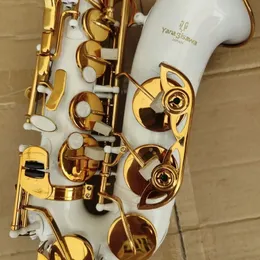 A-992ホワイトアルトサックスサックス高品質のゴールドラッカーサックス楽器マウスピースケースアクセサリー送料無料