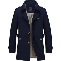 Trench da uomo BROWON Cappotto di marca da uomo 2023 Primavera e autunno Giacca in cotone 100 per giacca a vento vintage Giacche casual Abbigliamento 231025