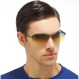 Sunglasses Men's Day And Night Polarized Glasses Vison Multifunction Reduce Glare UV400 Sun Goggles