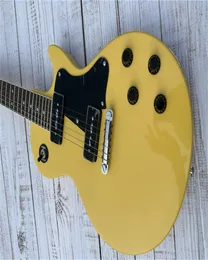 Guitarra elétrica padrão TV amarelo creme amarelo brilhante creme branco retro sintonizador disponível pacote de relâmpagos