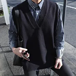 스웨터 조끼 남자 v-neck 소매 범위 단단