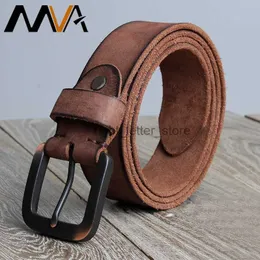 Bälten MVA Cowhide Leather Men's Belt Man Buckle For Men Midjeband Midja Kvinnlig lyxdesigner Kvinnor Fashion Women YQ231026